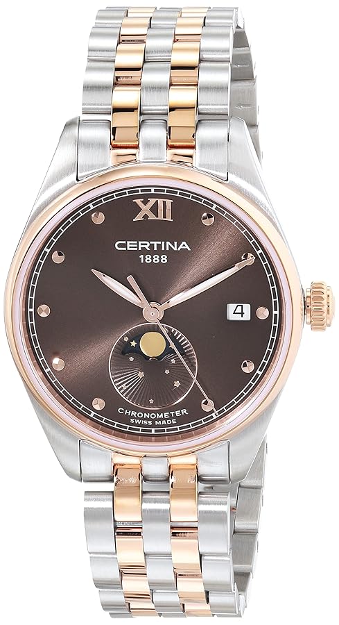 Amazon.com: Certina, Womens, DS 8 Lady Moon Phase, Stainless